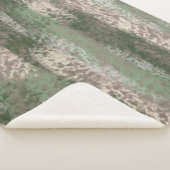 Abstrakt Soft Hues Grau Beige Green Sherpadecke (3/4)