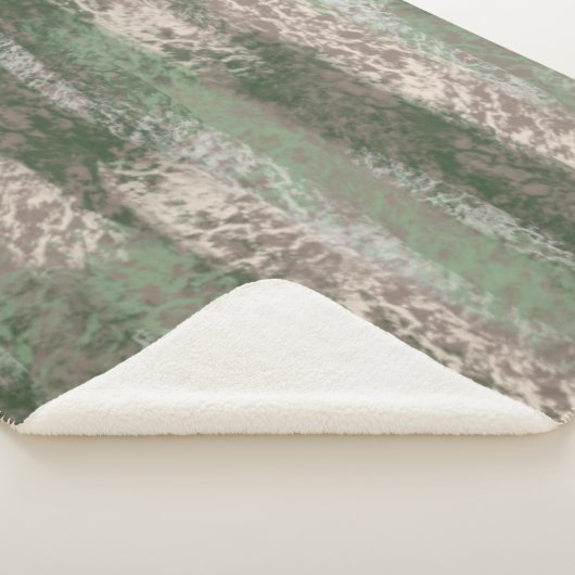Abstrakt Soft Hues Grau Beige Green Sherpadecke (3/4)