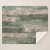 Abstrakt Soft Hues Grau Beige Green Sherpadecke (Vorderseite (Horizontal))