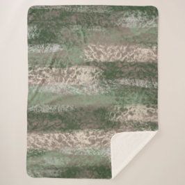 Abstrakt Soft Hues Grau Beige Green Sherpadecke