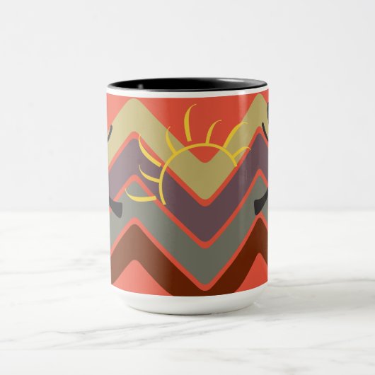 Abstrakt Southwest Kokopelli Tasse (Zentrum)