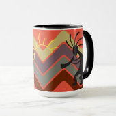 Abstrakt Southwest Kokopelli Tasse (VorderseiteRechts)