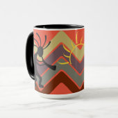 Abstrakt Southwest Kokopelli Tasse (Vorderseite Links)