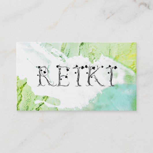 *~* Abstrakt spannende Paint Strokes REIKI Ivy Visitenkarte (Vorderseite)