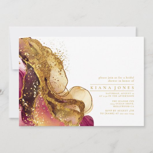 Abstrakt Sparkling Brautparty Roter Wein ID1018 (Vorderseite)