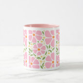 Abstrakt spielend rosa Blume Tasse (Zentrum)