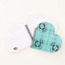 Abstrakt Spiral Delight Heart Notebook