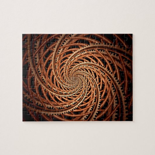Abstrakt - Spirale - Zahnrollenlaufbahn Untersetze Puzzle (Horizontal)