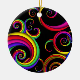 Abstrakt - Spiralen - Innen im Clown Keramik Ornament