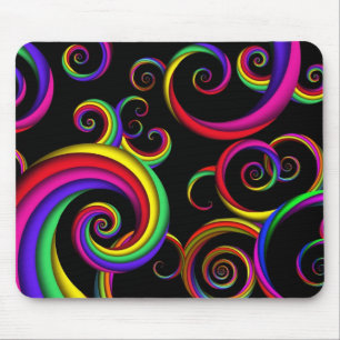 Abstrakt - Spiralen - Innen im Clown Mousepad