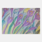 Abstrakt Spring Crocus Geschenkpapier Set (Vorderseite)