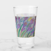 Abstrakt Spring Crocus Glass Tumbler (Rückseite)