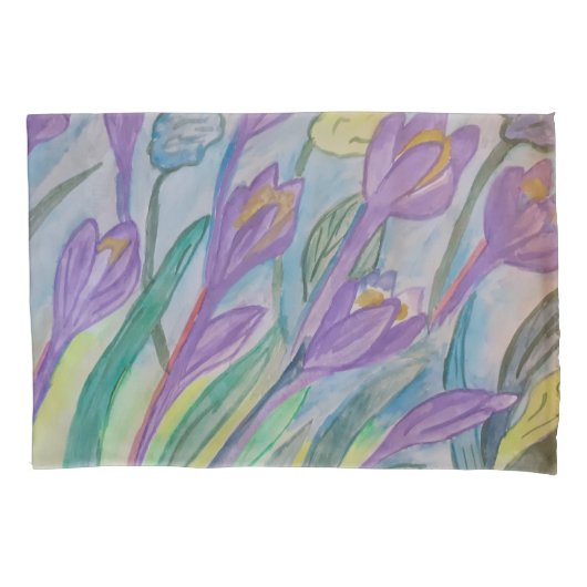 Abstrakt Spring Crocus Kissenbezug (Vorderseite)