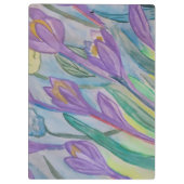 Abstrakt Spring Crocus Klemmbrett (Rückseite)