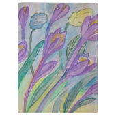 Abstrakt Spring Crocus Klemmbrett (Rückseite)