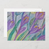 Abstrakt Spring Crocus Postkarte (Vorne/Hinten)