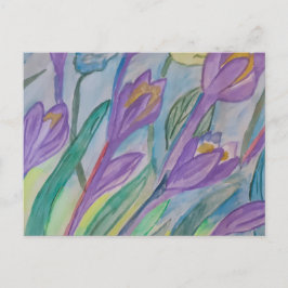 Abstrakt Spring Crocus Postkarte