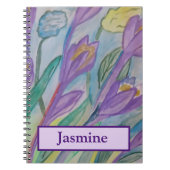 Abstrakt Spring Crocus Spiral Notebook Notizblock (Vorderseite)