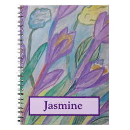 Abstrakt Spring Crocus Spiral Notebook Notizblock