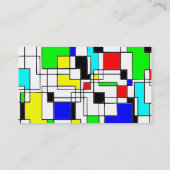 Abstrakt Square Art Pattern Artist Visitenkarte (Rückseite)