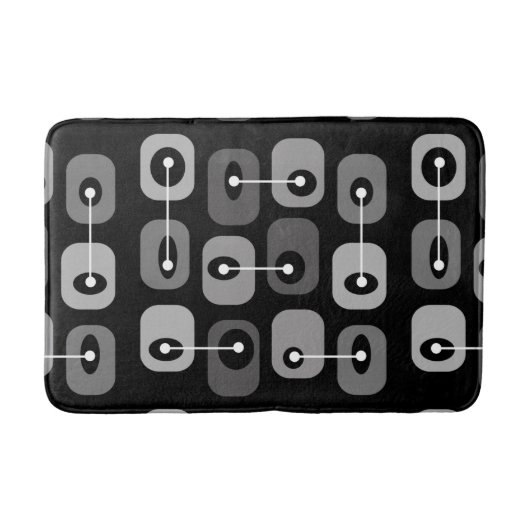 Abstrakt Squishy Cubes Black Silver Badematte (Vorderseite)