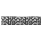 Abstrakt Squishy Cubes Black Silver Kurzer Tischläufer (Horizontal)