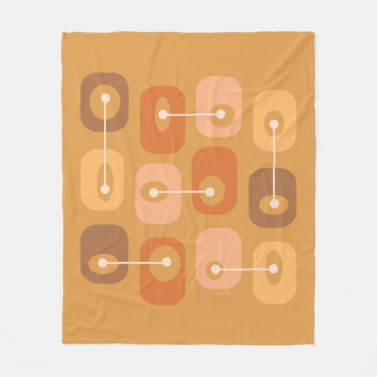Abstrakt Squishy Cubes Burnt Orange Fleecedecke (Vorderseite)