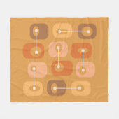 Abstrakt Squishy Cubes Burnt Orange Fleecedecke (Vorderseite (Horizontal))