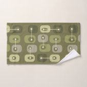 Abstrakt Squishy Cubes Olive Green Badhandtuch Set (Handtuch)