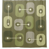 Abstrakt Squishy Cubes Olive Green Duschvorhang (Vorderseite)