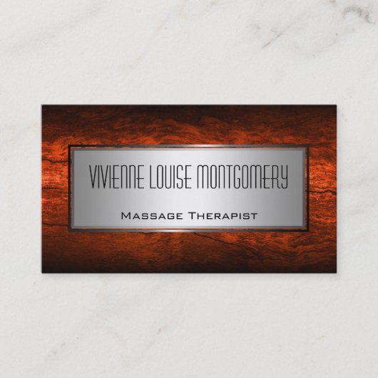 Abstrakt & Stahl Moderne Berufliche Visitenkarte (Vorderseite)