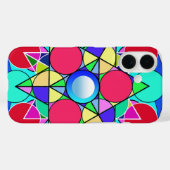 Abstrakt-Star-Blume Case-Mate iPhone Hülle (Rückseite (Horizontal))