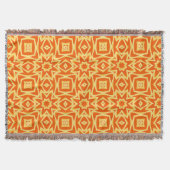 Abstrakt Star Geometric - Orange und Gold Decke (Vorderseite)