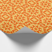 Abstrakt Star Geometric - Orange und Gold Geschenkpapier (Ecke)
