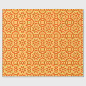 Abstrakt Star Geometric - Orange und Gold Geschenkpapier (Flach)