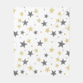 Abstrakt Stars Glitzer Dots Fleecedecke (Vorderseite)
