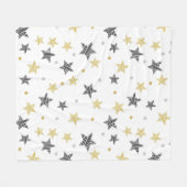 Abstrakt Stars Glitzer Dots Fleecedecke (Vorderseite (Horizontal))