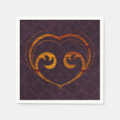 Abstrakt Steampunk Heart Serviette (Vorderseite)