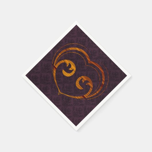 Abstrakt Steampunk Heart Serviette (Ecke)