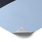 Abstrakt Steel Blue Stilisierte Beach Seascape Poster (Ecke)