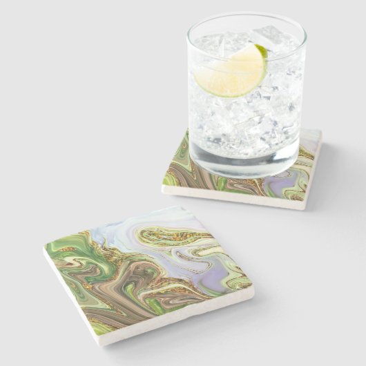 abstrakt steinuntersetzer (Seitenansicht)