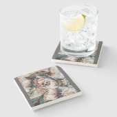 Abstrakt Steinuntersetzer (Seitenansicht)