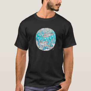 Abstrakt Stingray Mandala Ocean Art Manta Ray T-Shirt