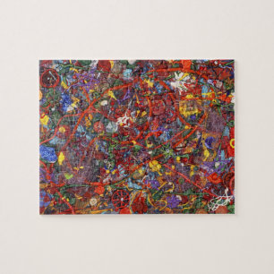 Abstrakt - Stoff Farbe - Verstand Puzzle