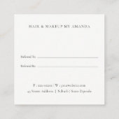 Abstrakt Stone Graue Elfenbeingoldvereinigung Quadratische Visitenkarte (Rückseite)