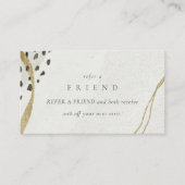 Abstrakt Stone Graue Elfenbeingoldvereinigung Visitenkarte (Vorderseite)