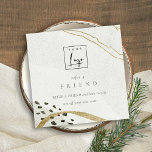 Abstrakt Stone Ivory Gold Reader A Friend Logo Quadratische Visitenkarte<br><div class="desc">Wenn Sie weitere Anpassungen benötigen,  schreiben Sie mir bitte an yellowfebstudio@gmail.com.</div>