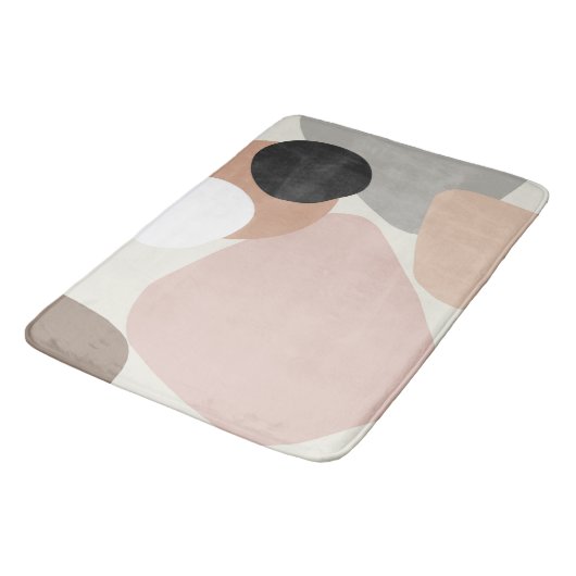 Abstrakt Stone Shapes Finesse #1 #geometric #wall Badematte (Schrägansicht)