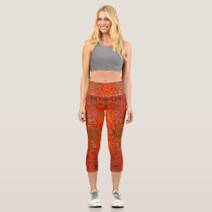 Abstrakt strahlende schöne Proben Capri Leggings