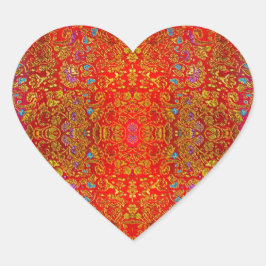 Abstrakt strahlende schöne Proben Herz-Aufkleber